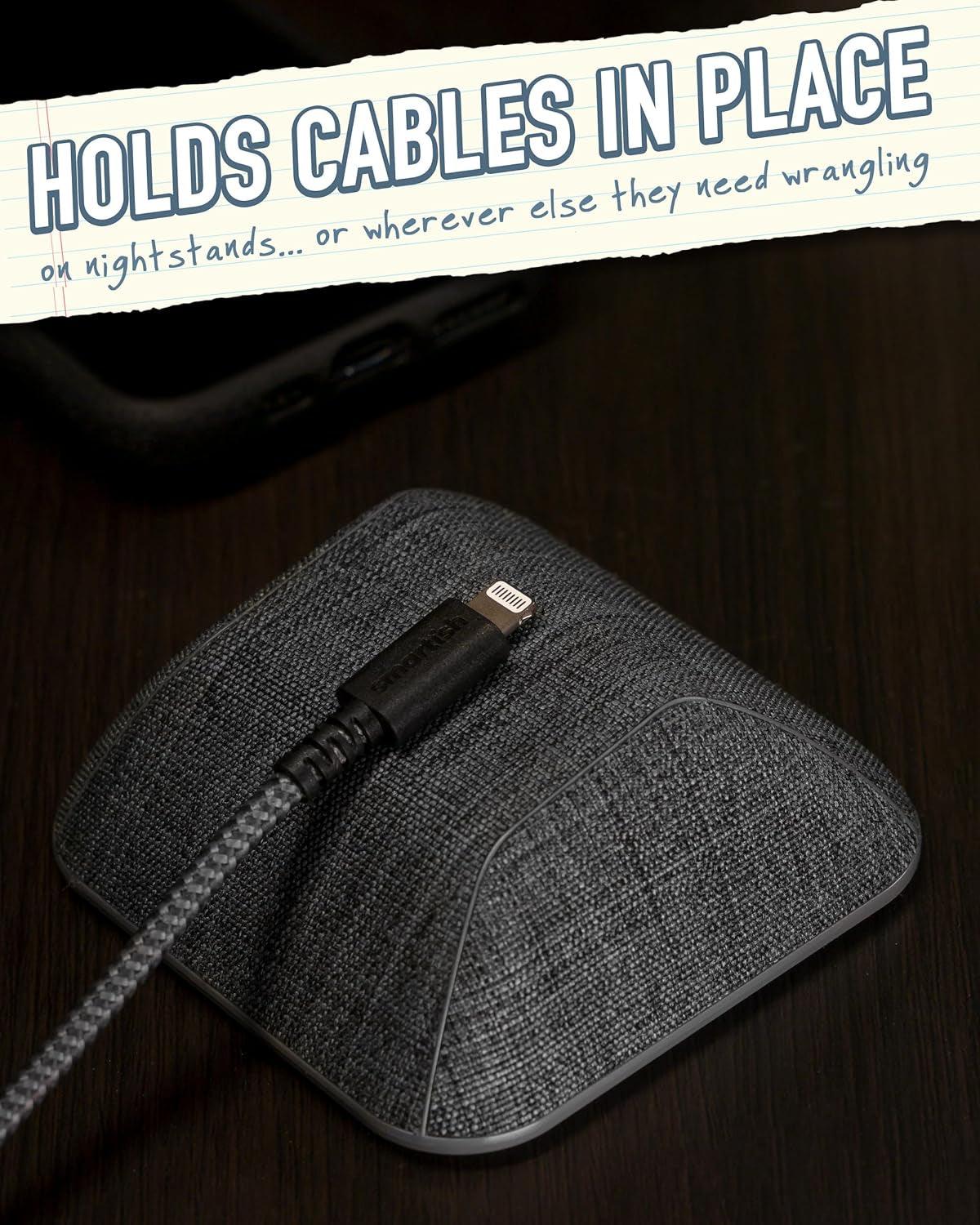Professional title: " Magnetic Cable Organizer with Magnet Clips for Charger Management - No. 2 Pencil Gray"