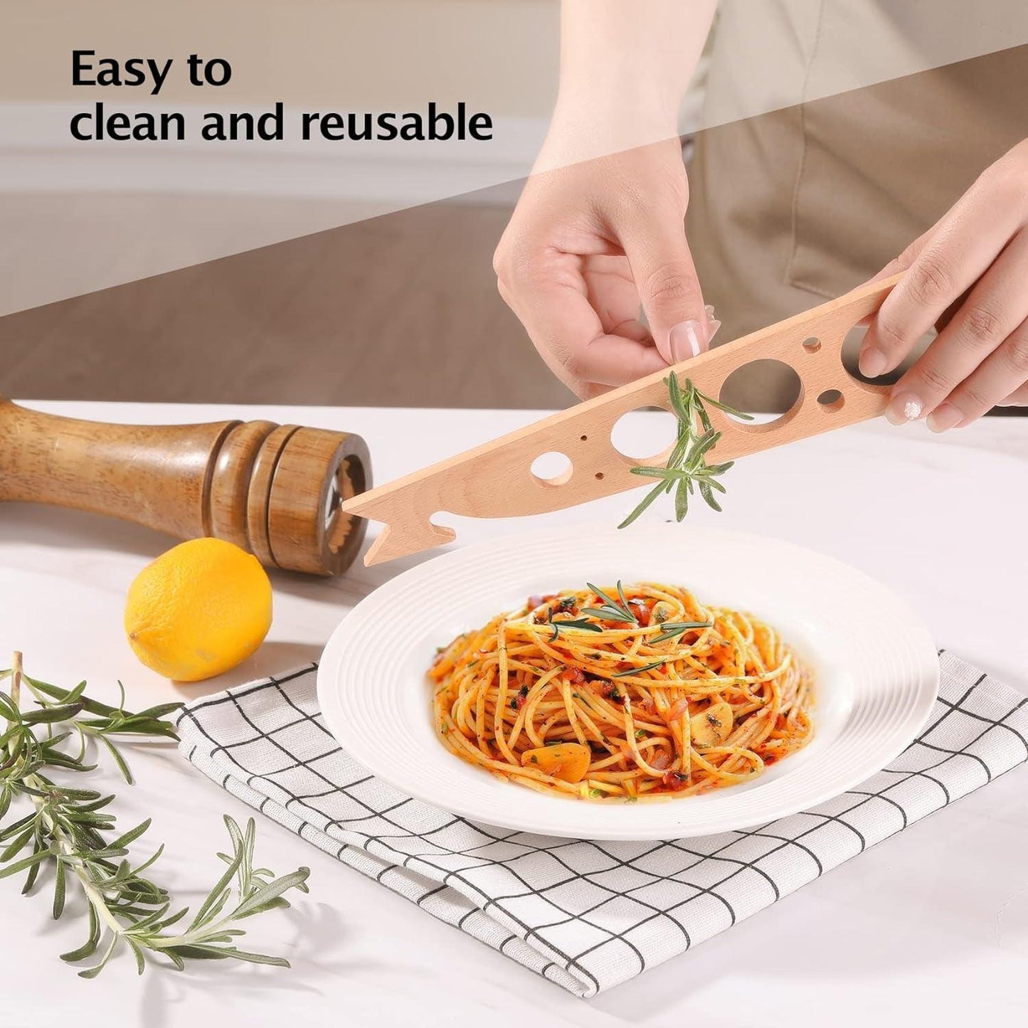 Wooden 3-in-1 Kitchen Tool Set for Pasta, Herbs, and Oven Rack - Small Appliances for Cooking