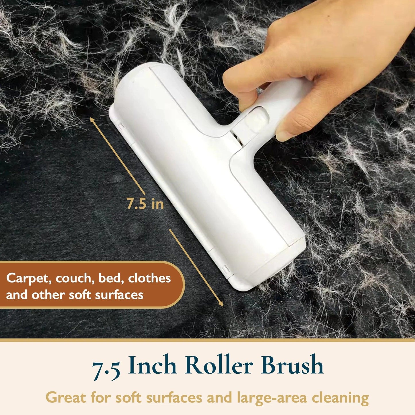 Professional Title: "Reusable Pet Hair Roller and Detailer Set for Furniture, Car, and Clothes"