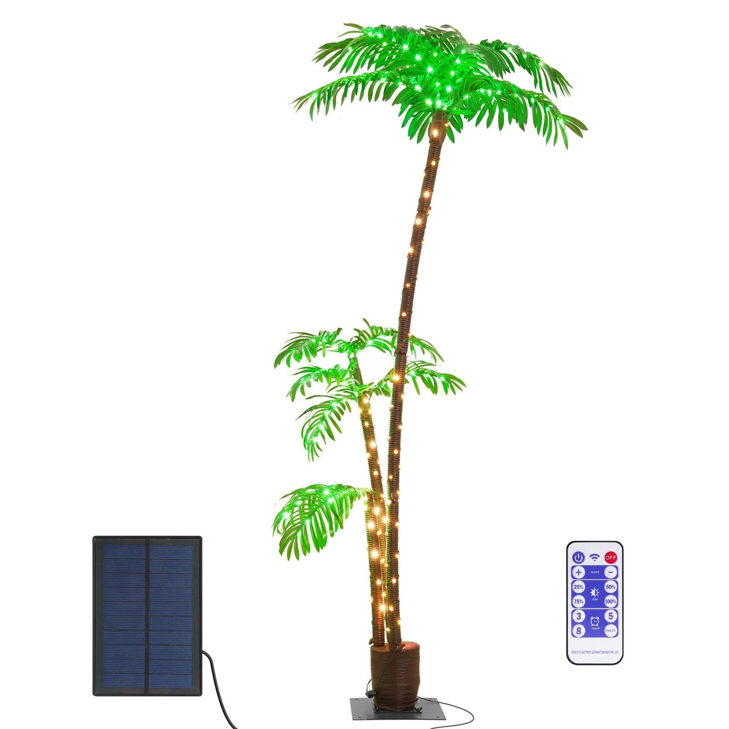 7-Foot Lighted Palm Tree for Outdoor Decoration