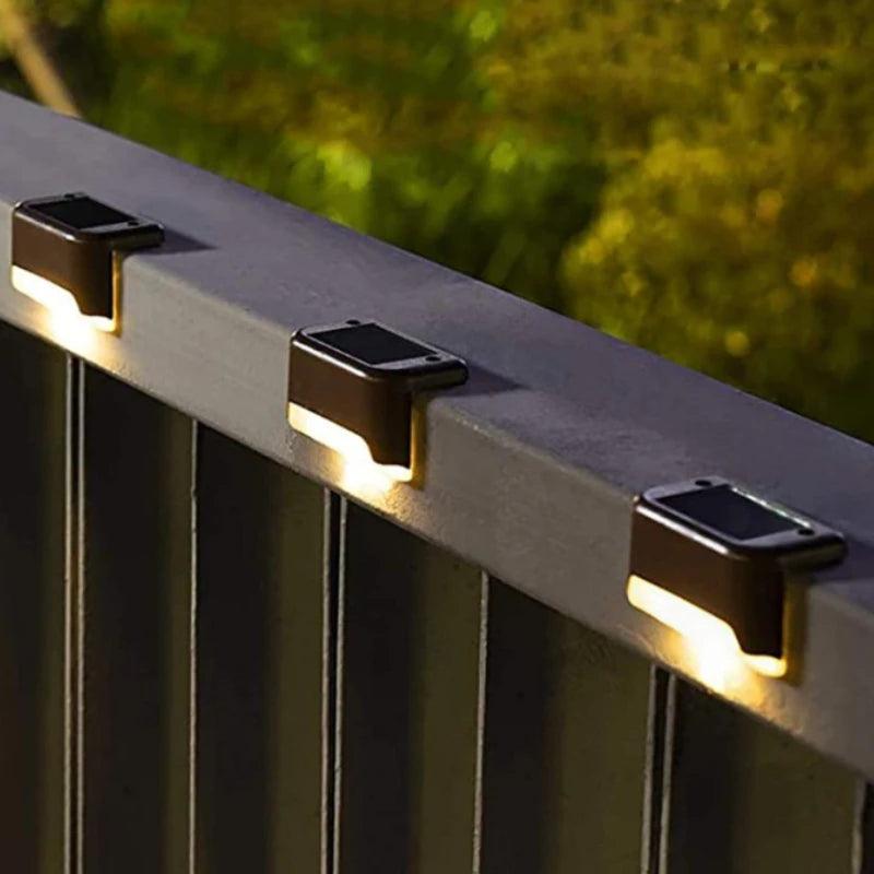 LED Solar Step Lamp Outdoor Path Stair Light Garden LED Lights Waterproof Balcony Light Solar Light for Garden Step Patio Fence