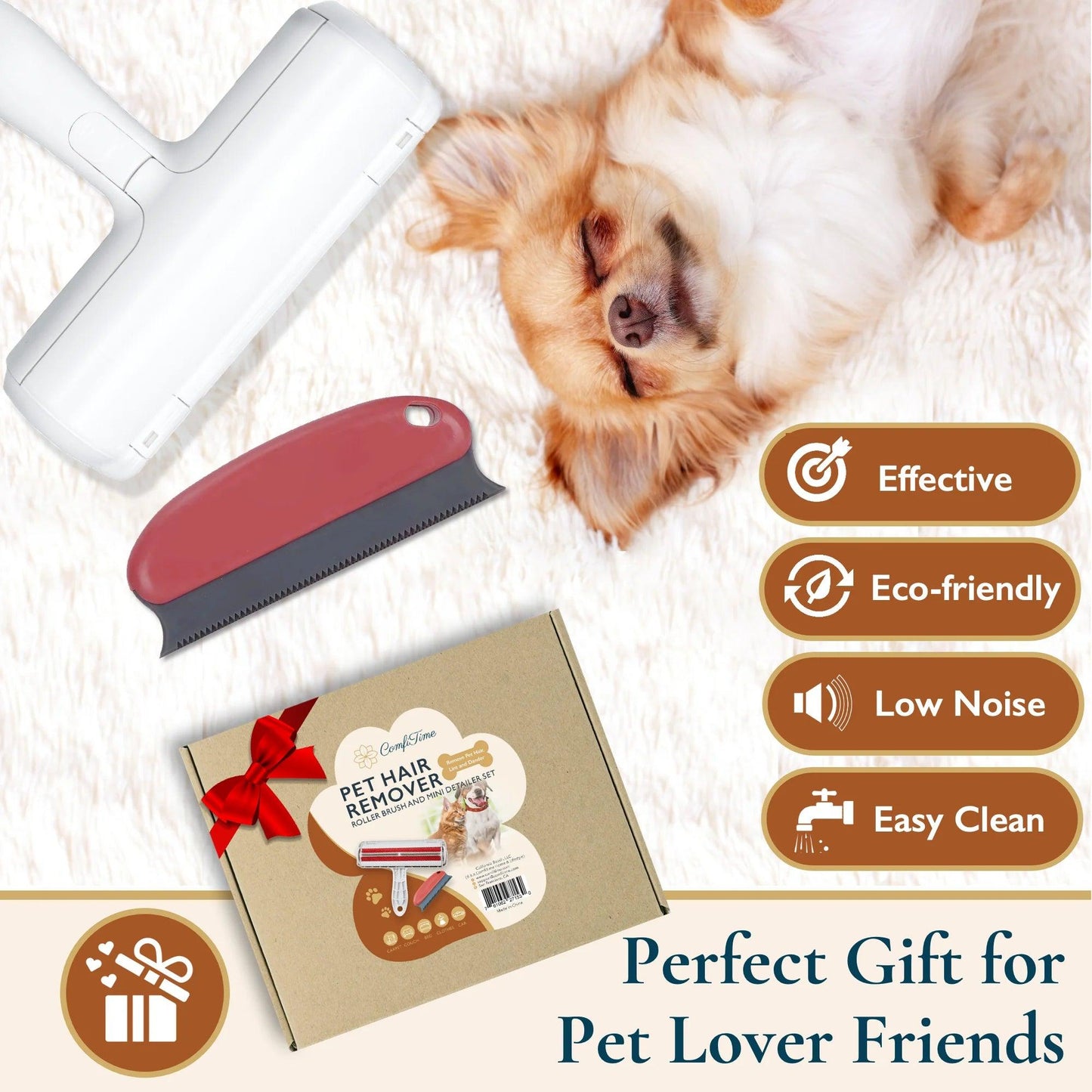 Professional Title: "Reusable Pet Hair Roller and Detailer Set for Furniture, Car, and Clothes"