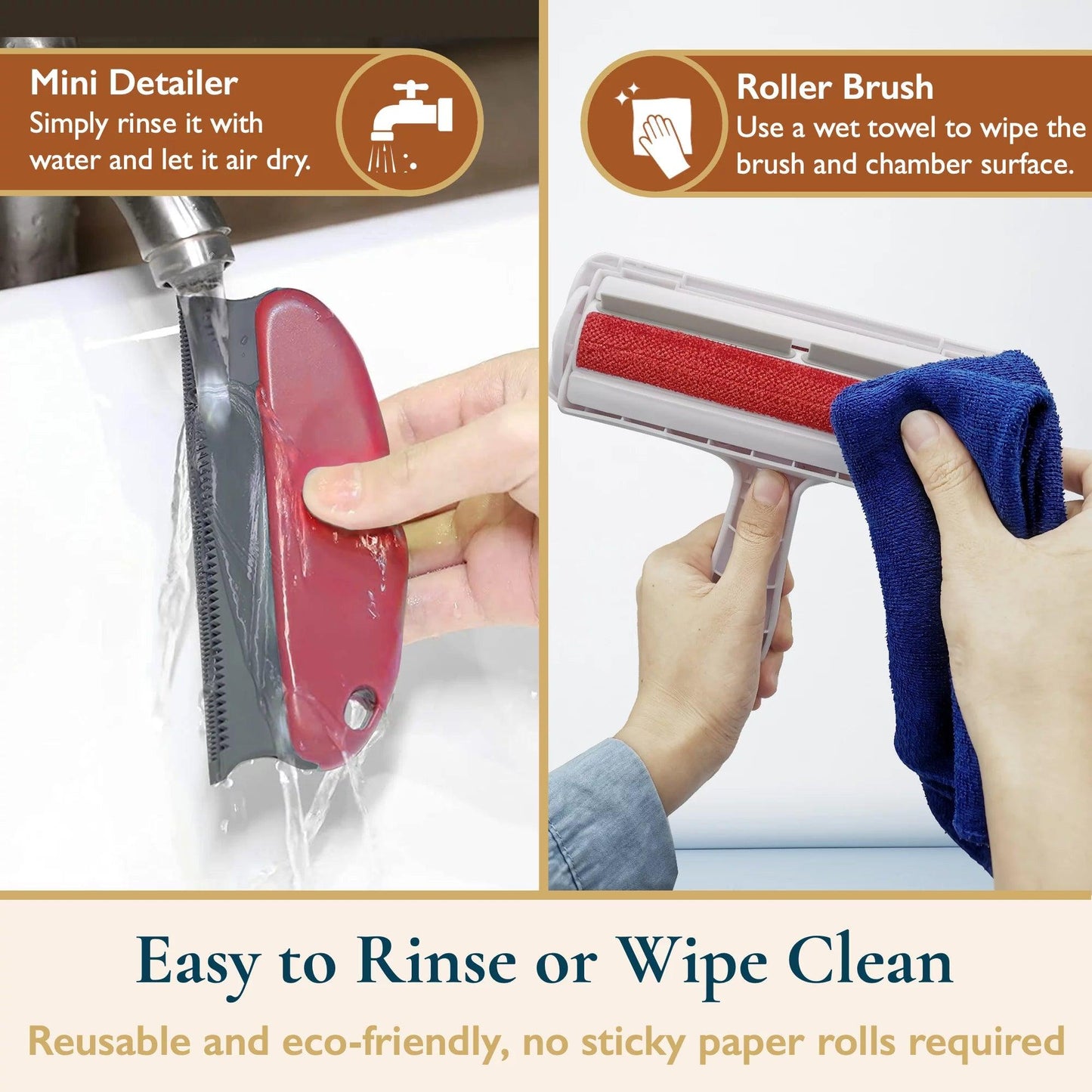 Professional Title: "Reusable Pet Hair Roller and Detailer Set for Furniture, Car, and Clothes"