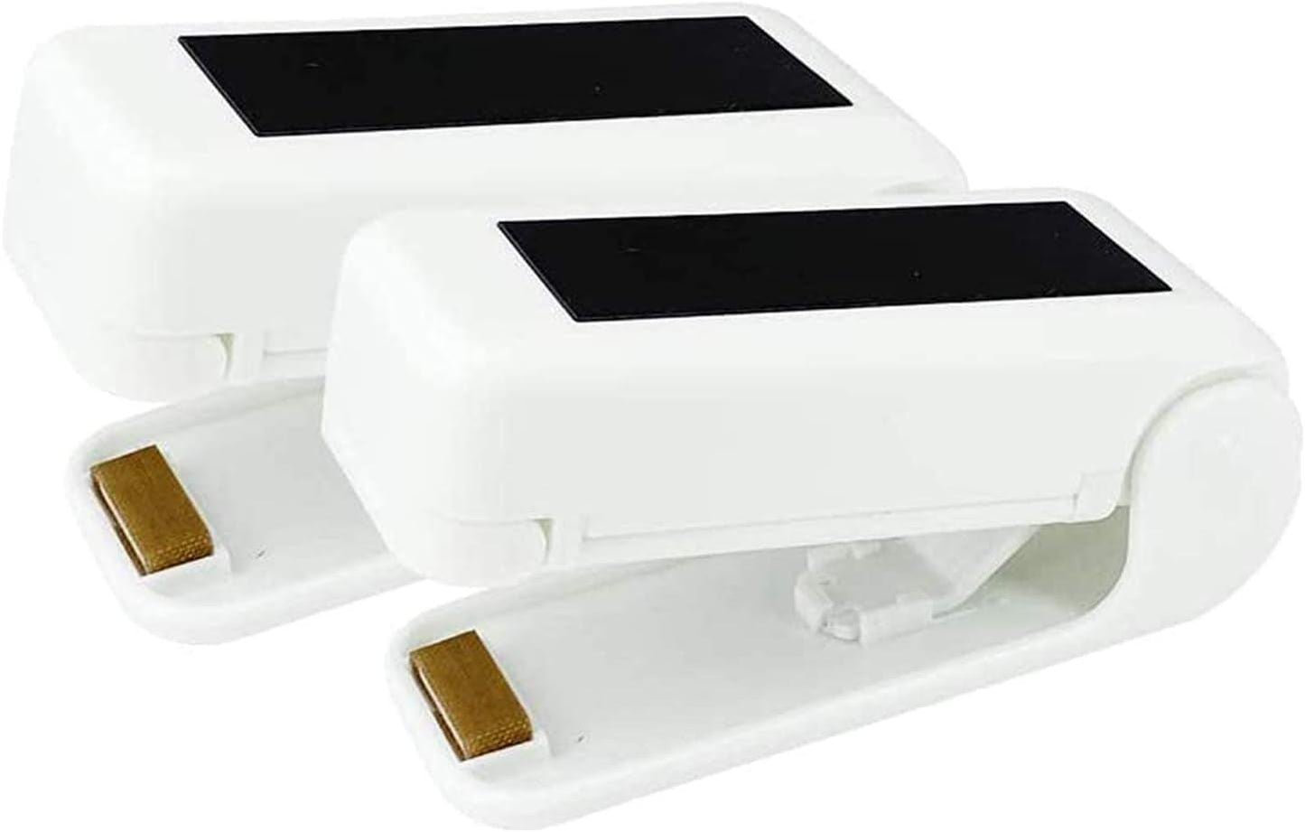 Portable Mini Bag Sealer - Handheld Heat Sealer for Food Storage, White (2 Pack)