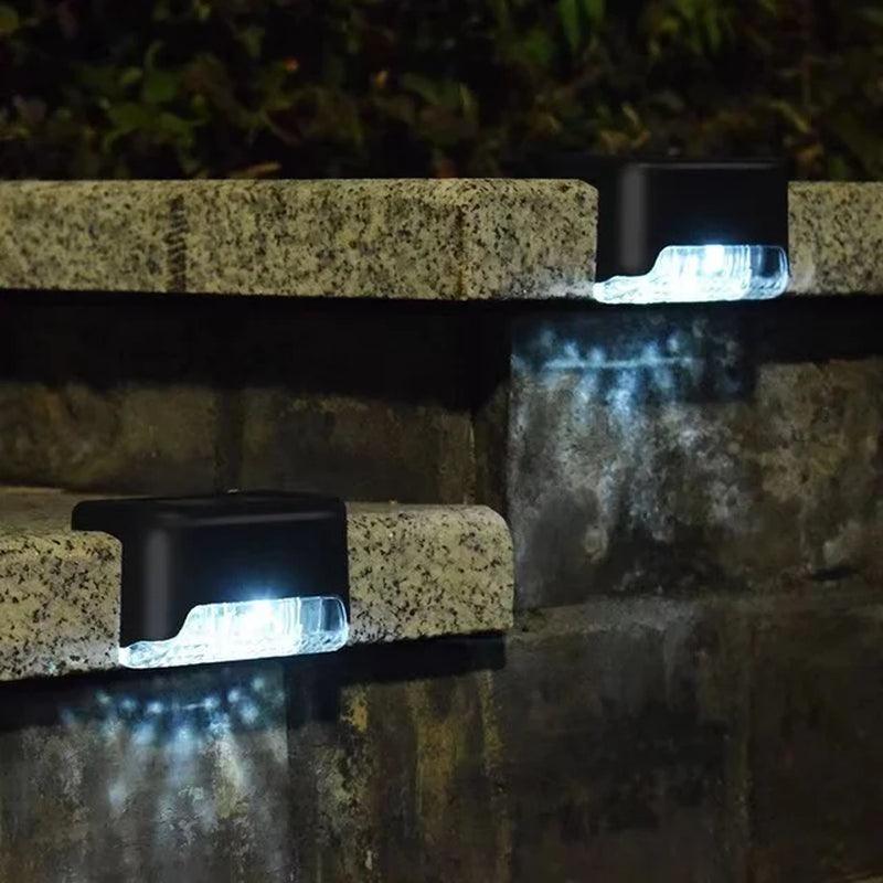 LED Solar Step Lamp Outdoor Path Stair Light Garden LED Lights Waterproof Balcony Light Solar Light for Garden Step Patio Fence