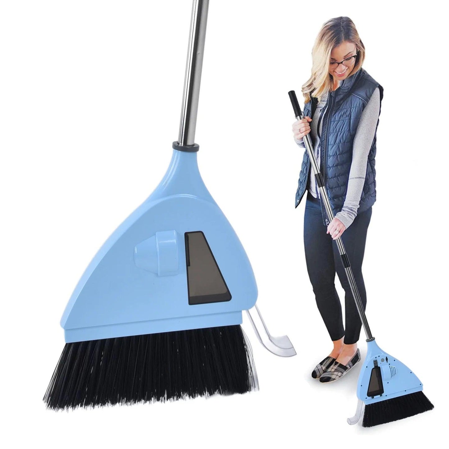 Cordless Vacuum Sweeper with USB Charging for Quiet Deep Cleaning in Living Room or Office