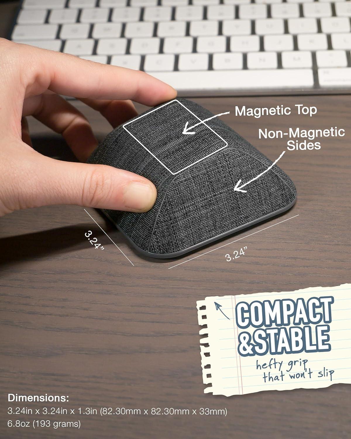 Professional title: " Magnetic Cable Organizer with Magnet Clips for Charger Management - No. 2 Pencil Gray"