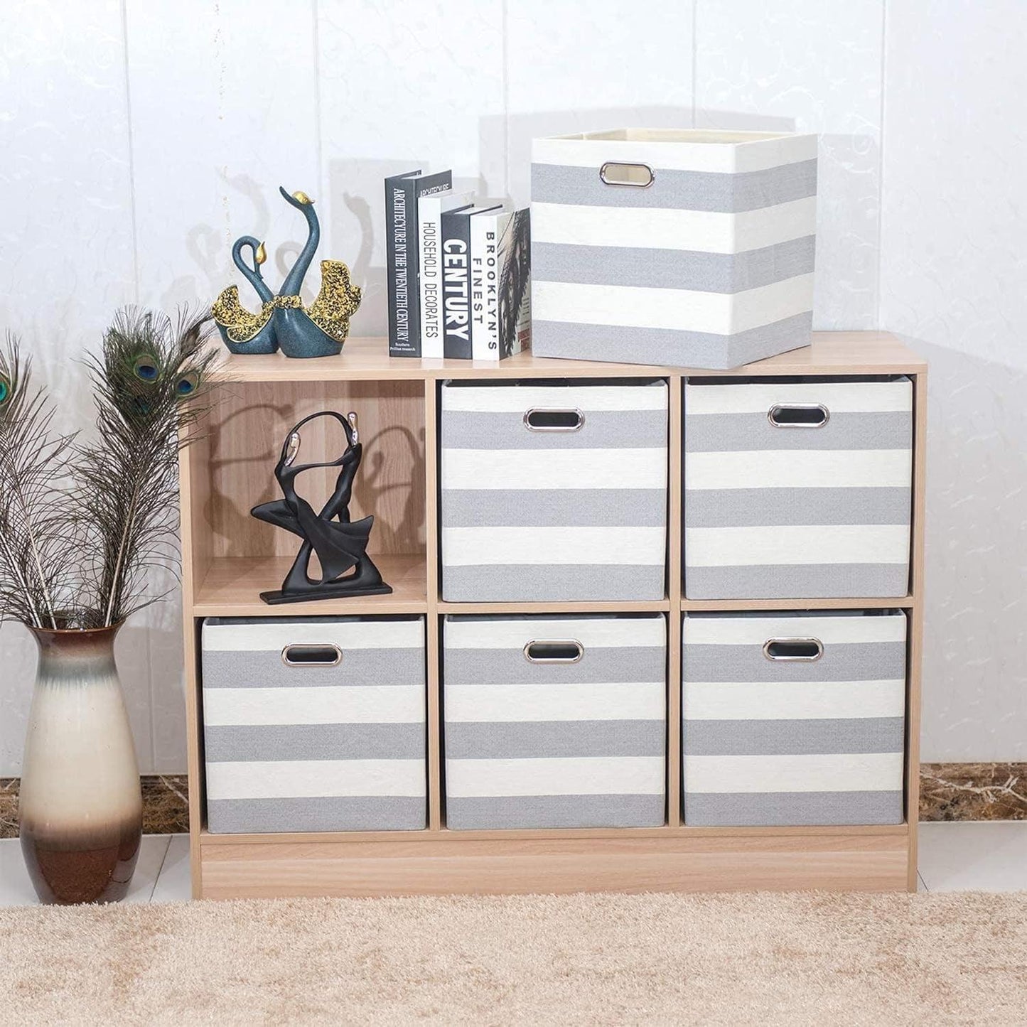 3X Thicker Storage Bins Storage Cubes, 13×13 Fabric Storage Boxes Foldable Baskets Containers Drawers for Nurseries,Offices,Closets,Home Décor
