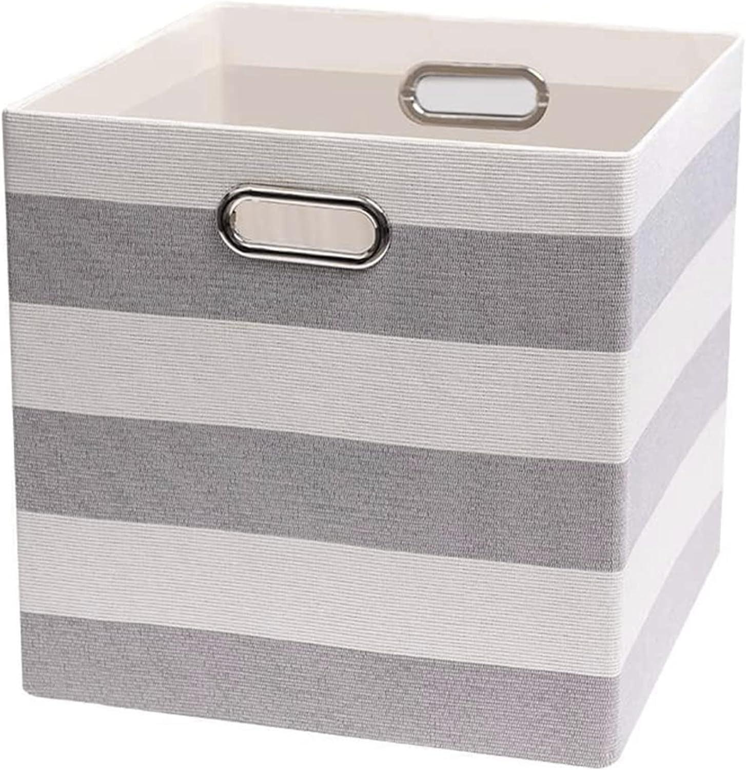 3X Thicker Storage Bins Storage Cubes, 13×13 Fabric Storage Boxes Foldable Baskets Containers Drawers for Nurseries,Offices,Closets,Home Décor